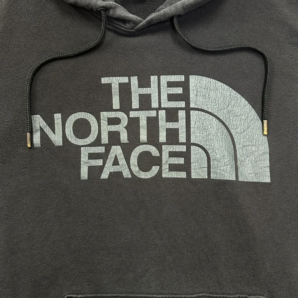 The North Face Hoodie Mens M Black Pullover Logo‎ Fleece Sweatshirt
